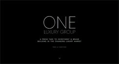 Desktop Screenshot of oneluxurygroup.com